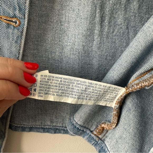 Forever21 Cropped Jean Jacket Blue Denim Nashville Rodeo Western Festival Casual - Picture 10 of 12